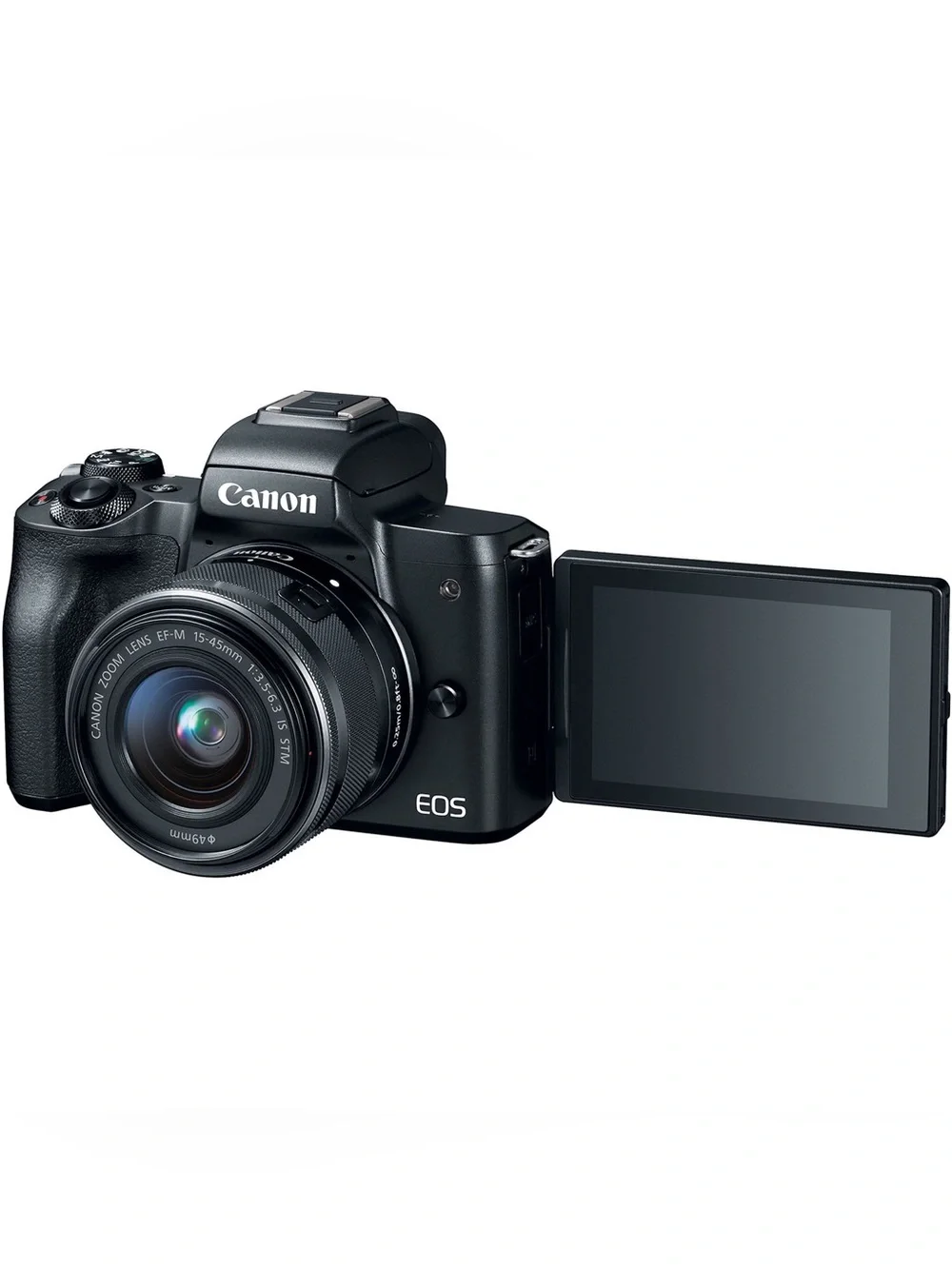 Canon EOS M50 Digital Camera Kit with 15-45mm Lens & Hard Shell Case - Like New
